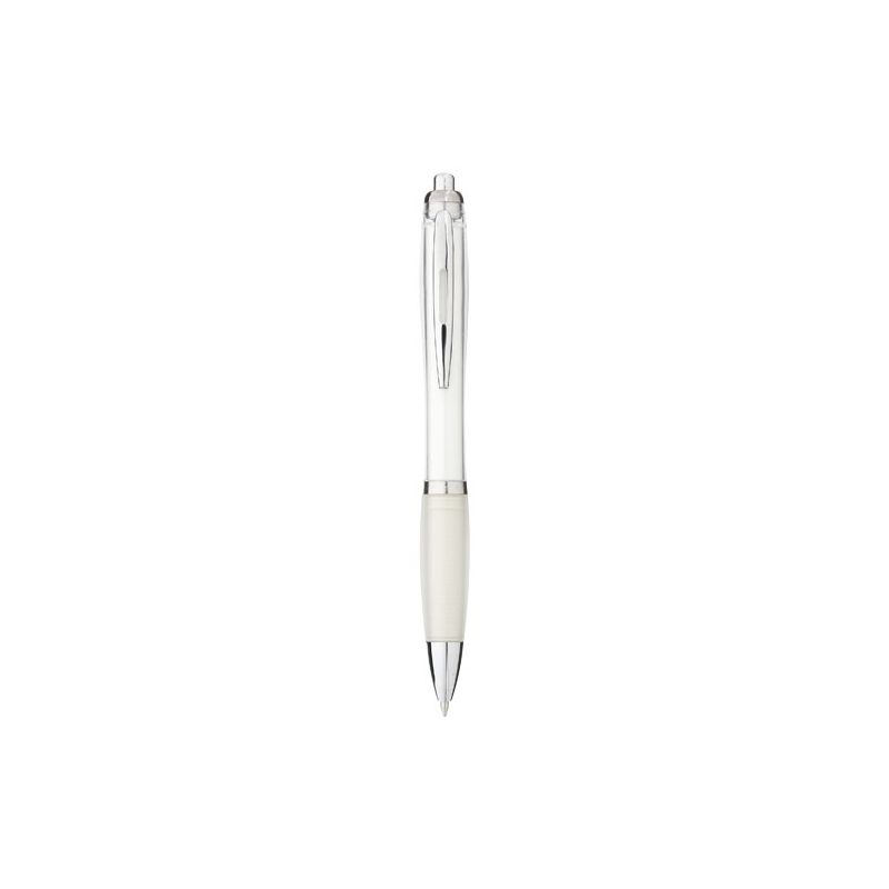 'Nash" ballpoint pen with coloured barrel and grip (blue ink)