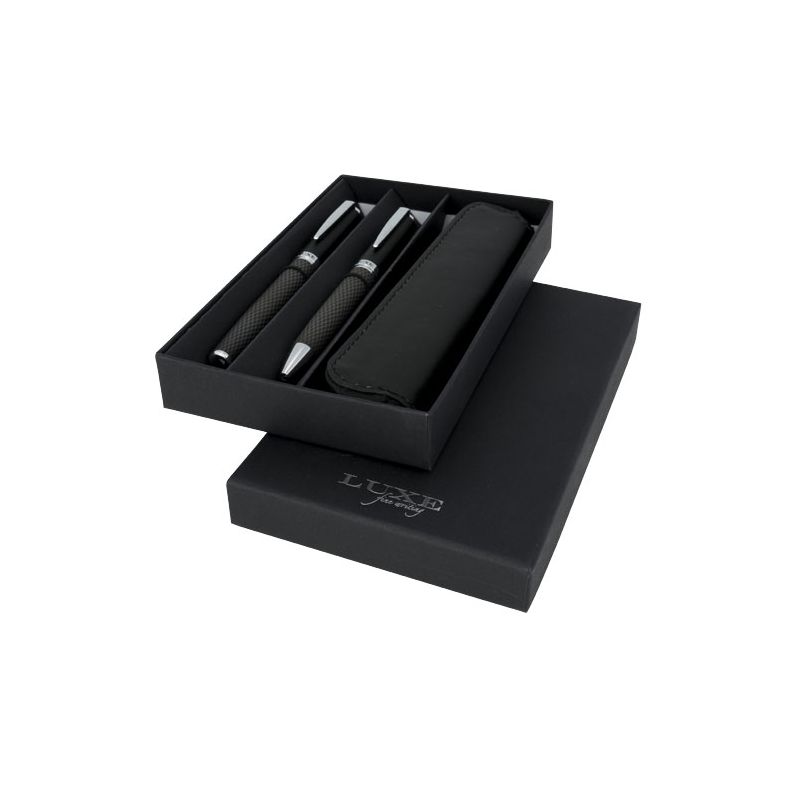Offer set with two pens with "Carbon" pouch (black ink)