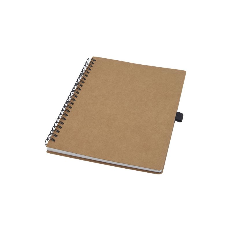 A5 ring binder notebook in recycled cardboard with stone paper "Cobble"