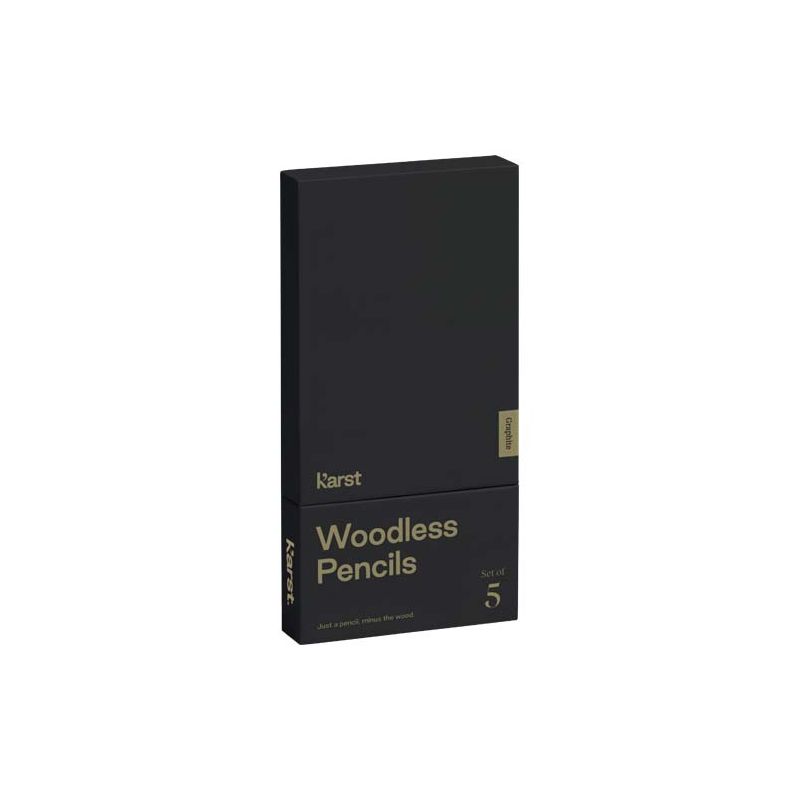 Set of 5 Karst® woodless 2B graphite pencils