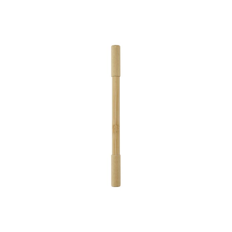 "Samambu" double bamboo pen (blue ink)