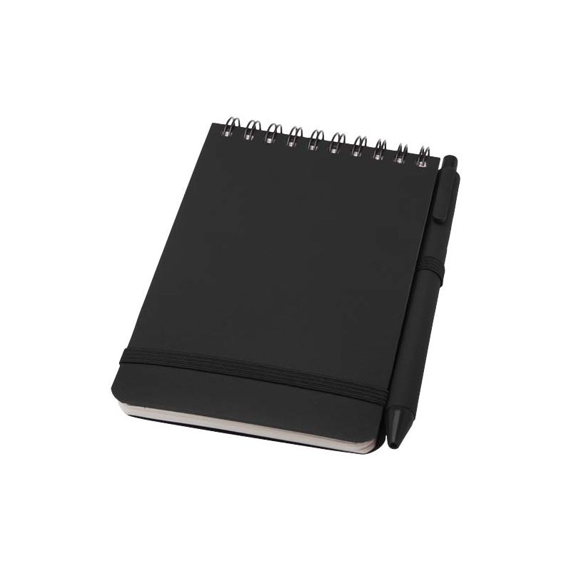 A6 hard cover notepad with ballpoint pen "Thalaasa" (black ink)
