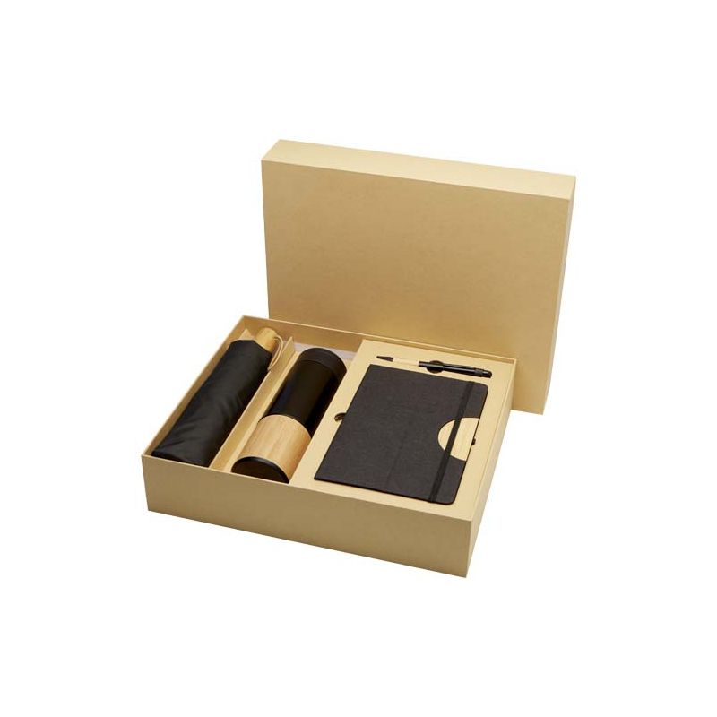 A5 Hard Cover Notebook Set and Ballpoint Pen Gift "Carmen" (black ink)