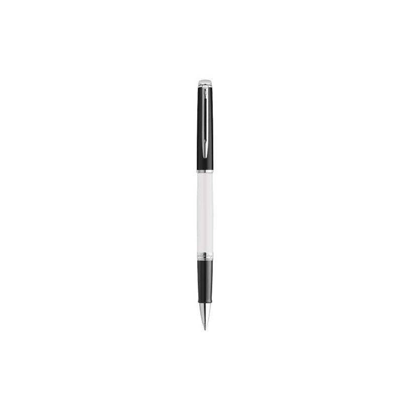 Colour block rollerball pen with palladium finish "Hemisphere" (black ink)