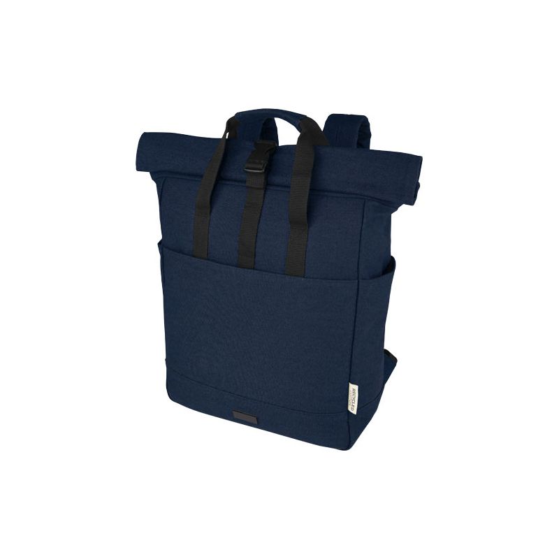 15" 15L GRS Laptop Backpack with Recycled Roll-Top Canvas "Joey"