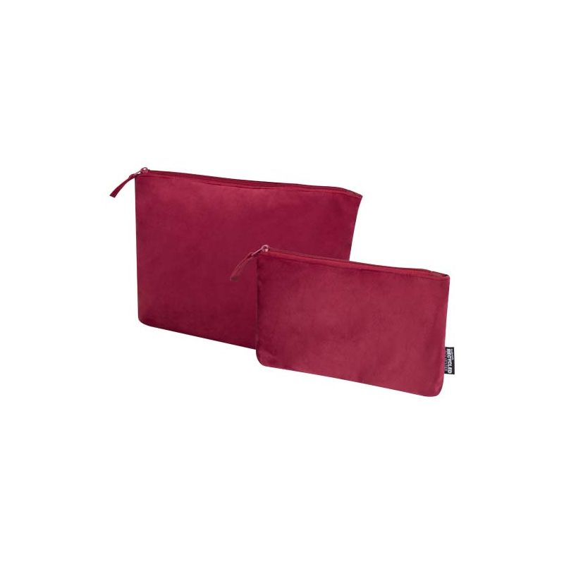Set of GRS recycled velvet toiletry bags "Swift"