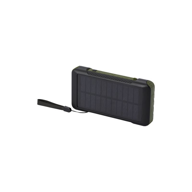 10,000 mAh solar power bank with dynamo in RCS recycled plastic "Soldy"