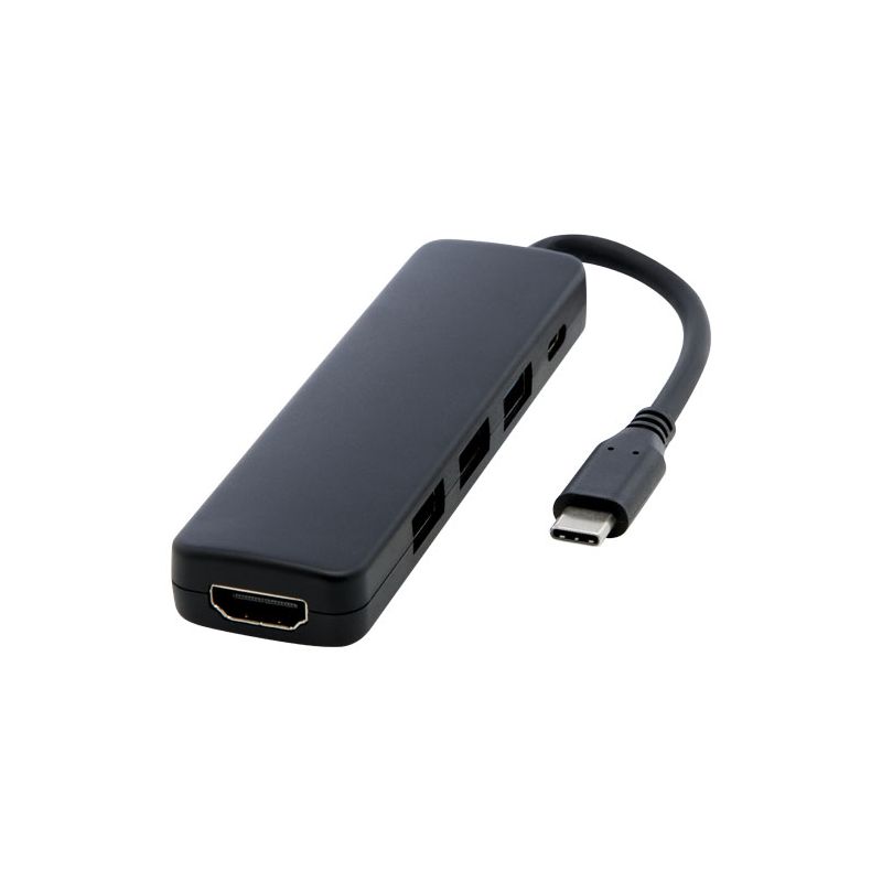 "Loop" Recycled Plastic RCS Multimedia Adapter USB 2.0-3.0 with HDMI Port