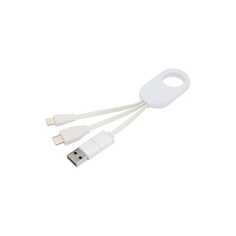 4-in-1 "Troop" recycled aluminium charging cable