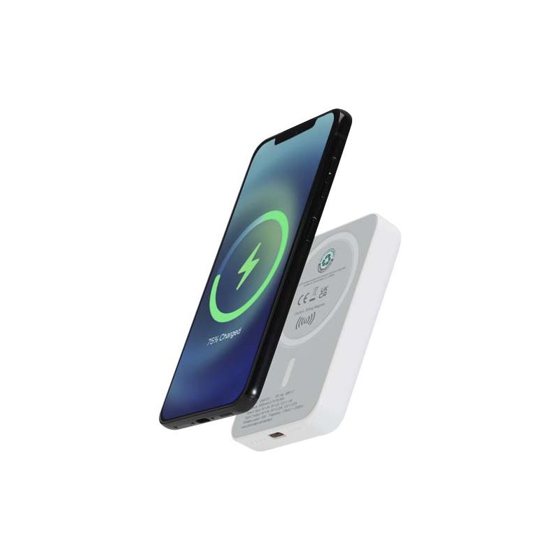 5,000 mAh 15 W Magnetic Wireless Powerbank with 20 W PD - made from recycled plastic "Acrab"