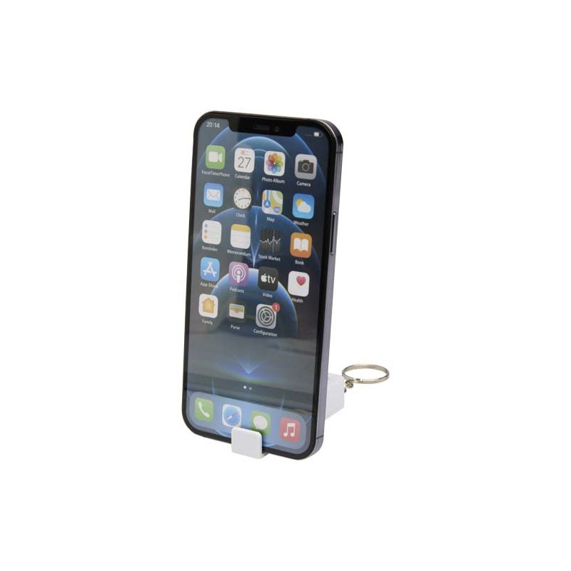 Bamboo mobile phone holder with recycled plastic toy "Aggia"