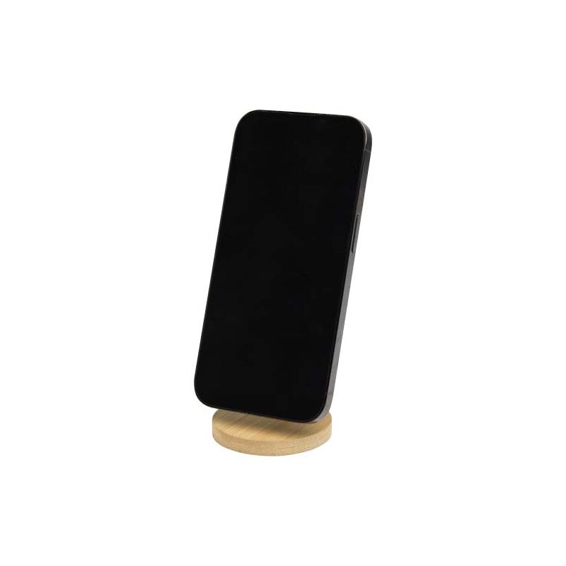 Foldable magnetic phone holder made from recycled plastic with bamboo details "Alcor"