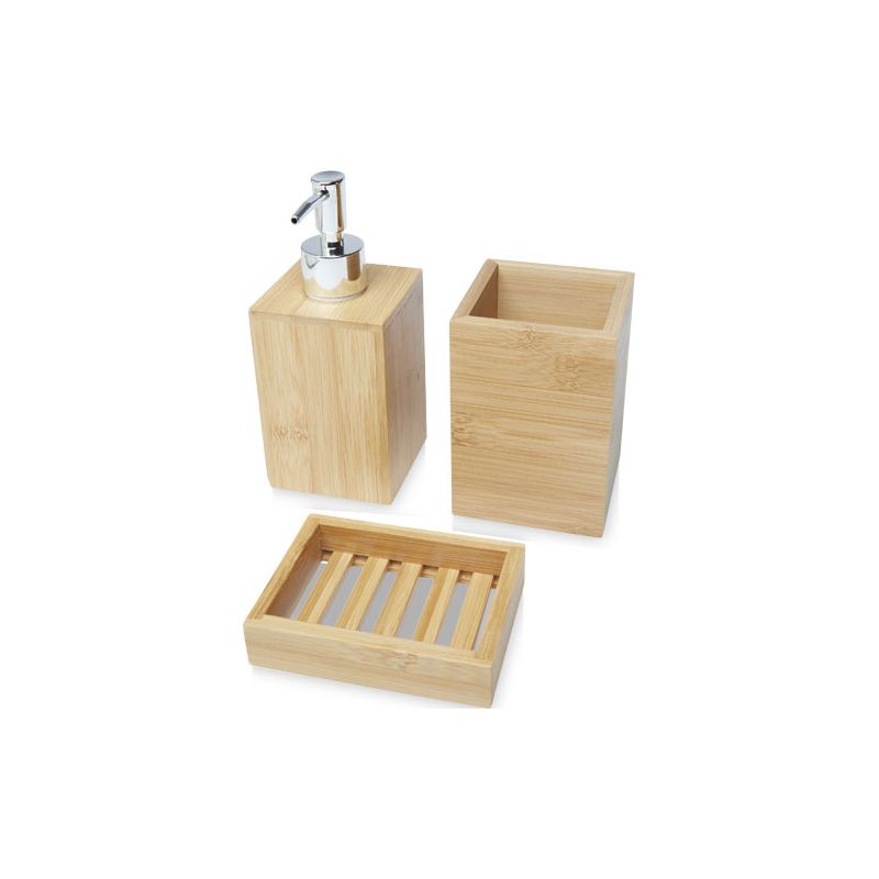 Set of 3 bamboo bathroom pens "Hedon"