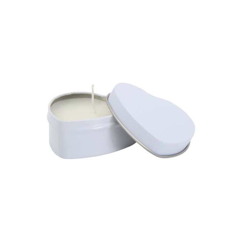 Heart-shaped tin candle with vanilla scent "Blissful"