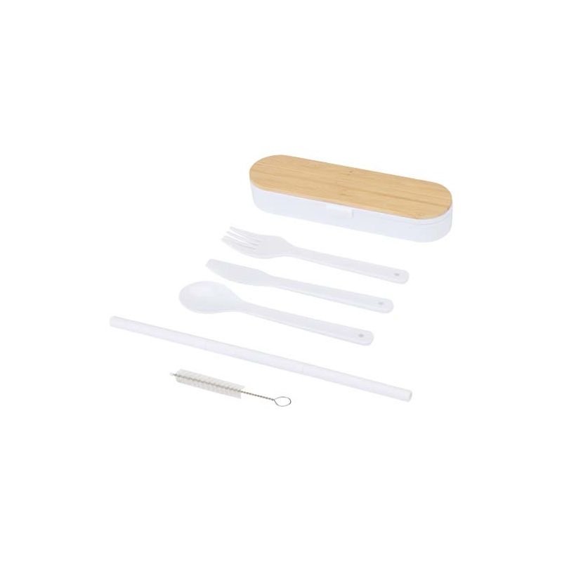 "Runa" cutlery set with bamboo lid