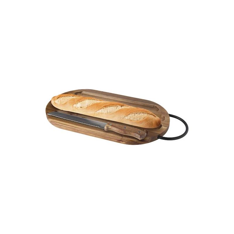 Acacia wood kitchen board with bread knife "Prestige"