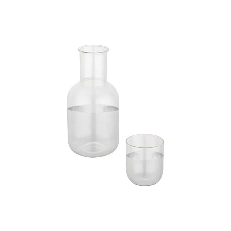 "Set of glass jug and tumbler with matte finish 'Amelie'"