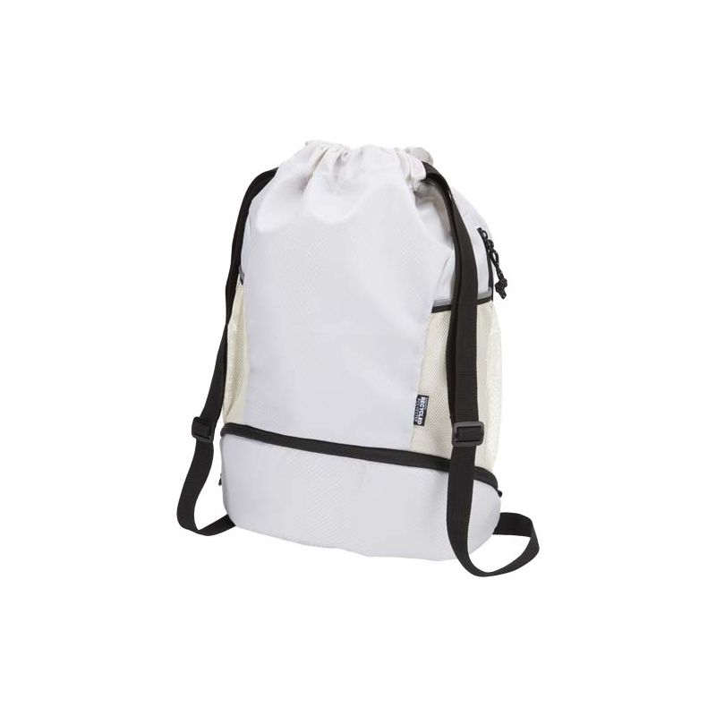 18L GRS recycled sports bag with drawstring and bottom compartment "Nomad"