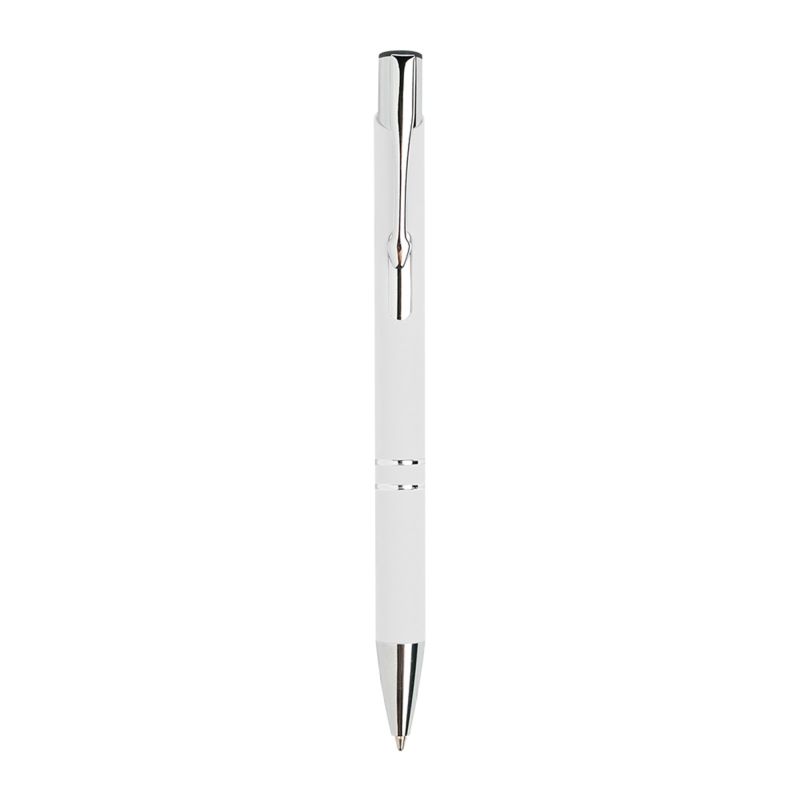 Aluminium ballpoint pen with rubber finish