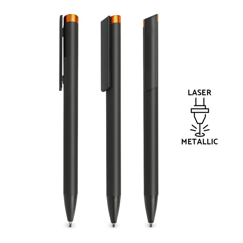 Clipsy Aluminium Ballpoint Pen with Rubber Finish