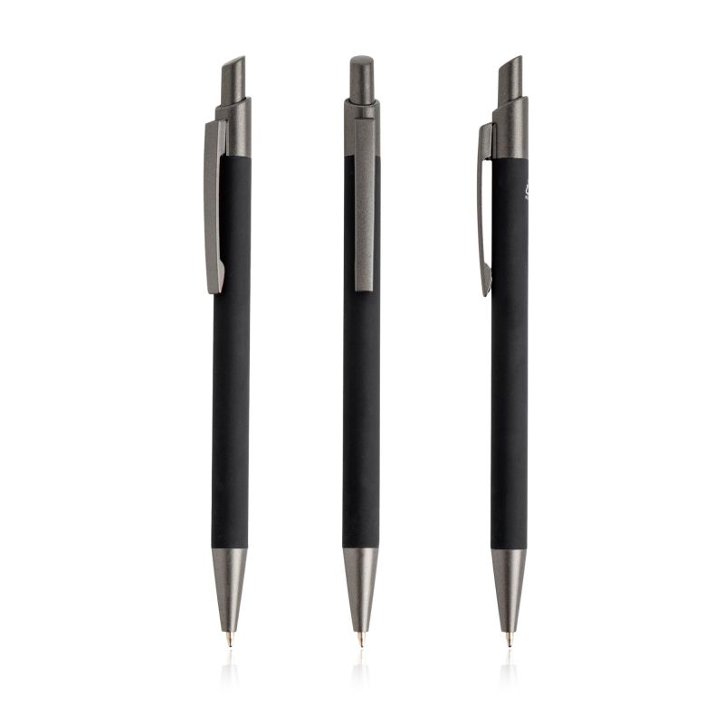 Ballpoint Pen in recycled aluminium, rubber touch