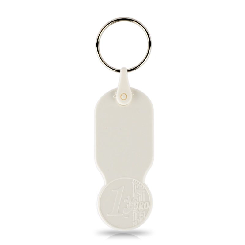 Key01 Keyring with €1.00 token for trolley, PS plastic