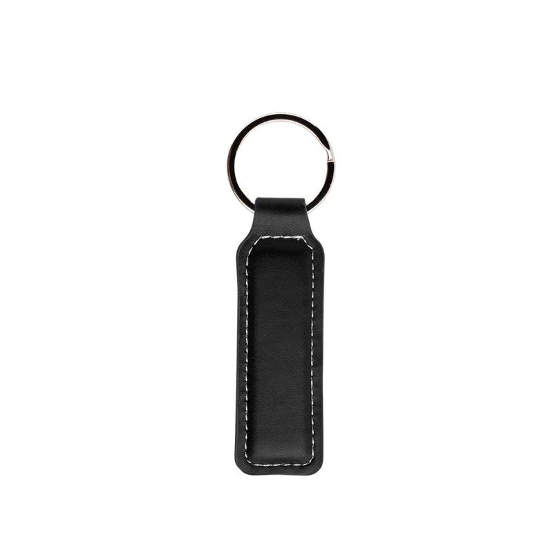 Strakey Rectangular PU Keyring