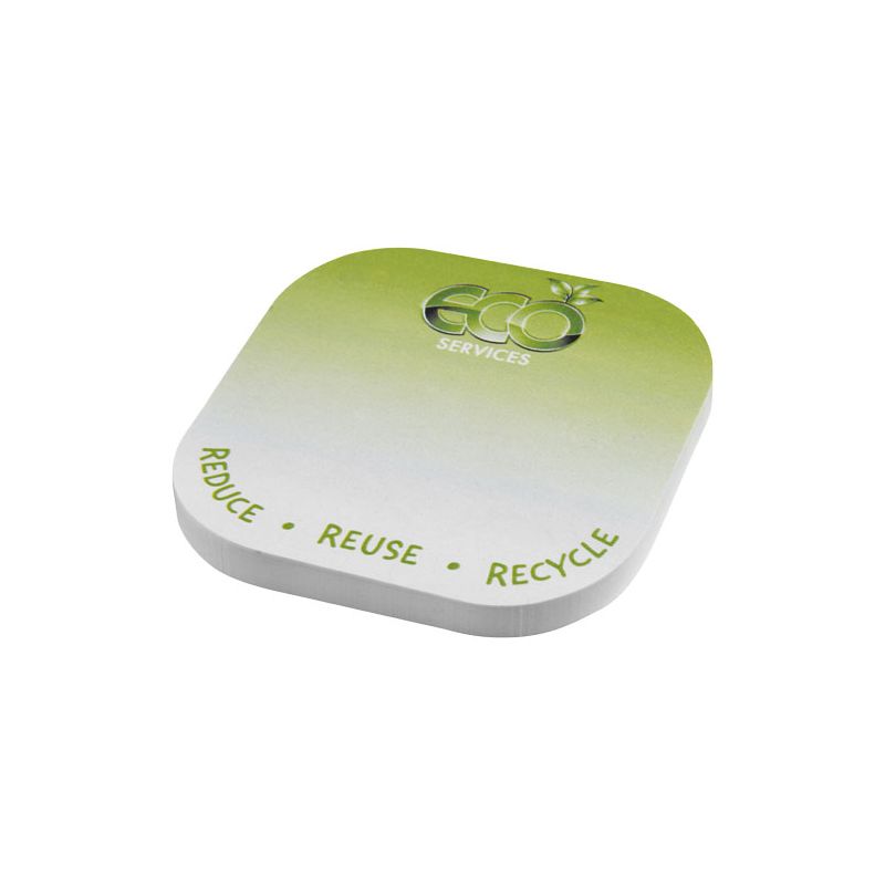 Recycled square sticky notes "Sticky-Mate®" with rounded corners