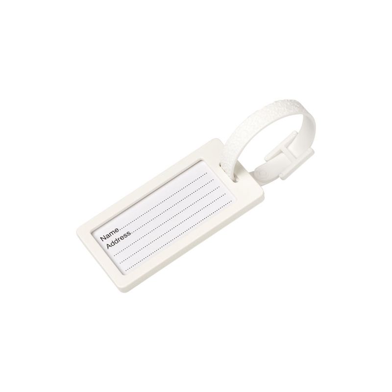 "Recycled window luggage tag 'River'"