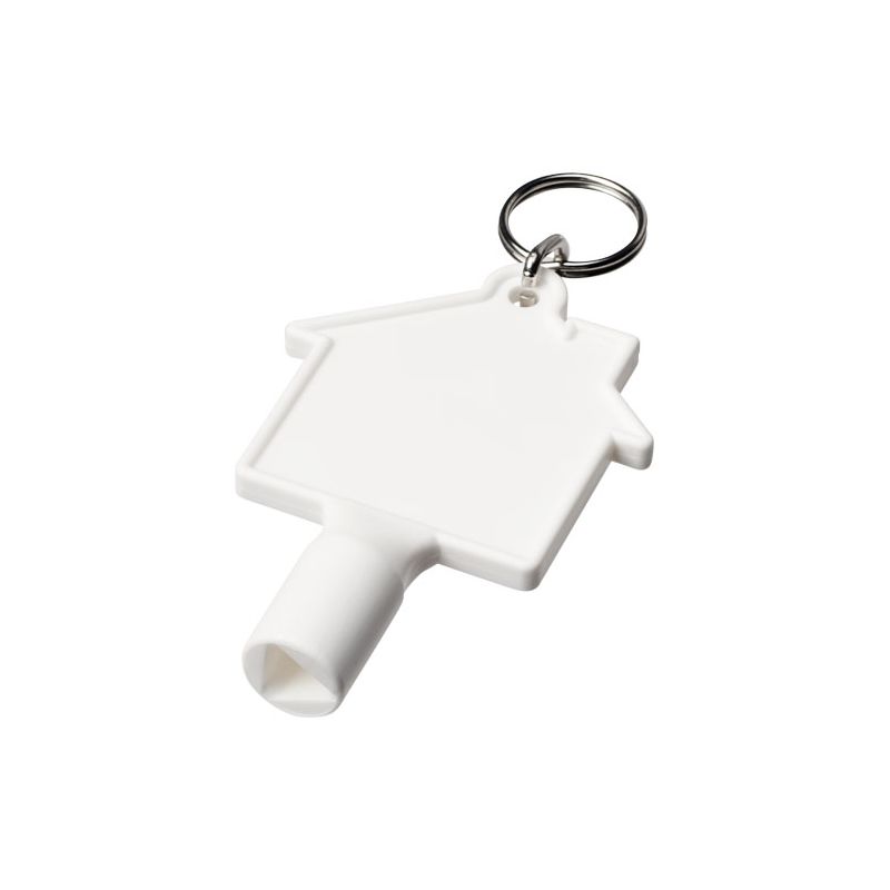 Recycled house-shaped keyring "Maximilian"