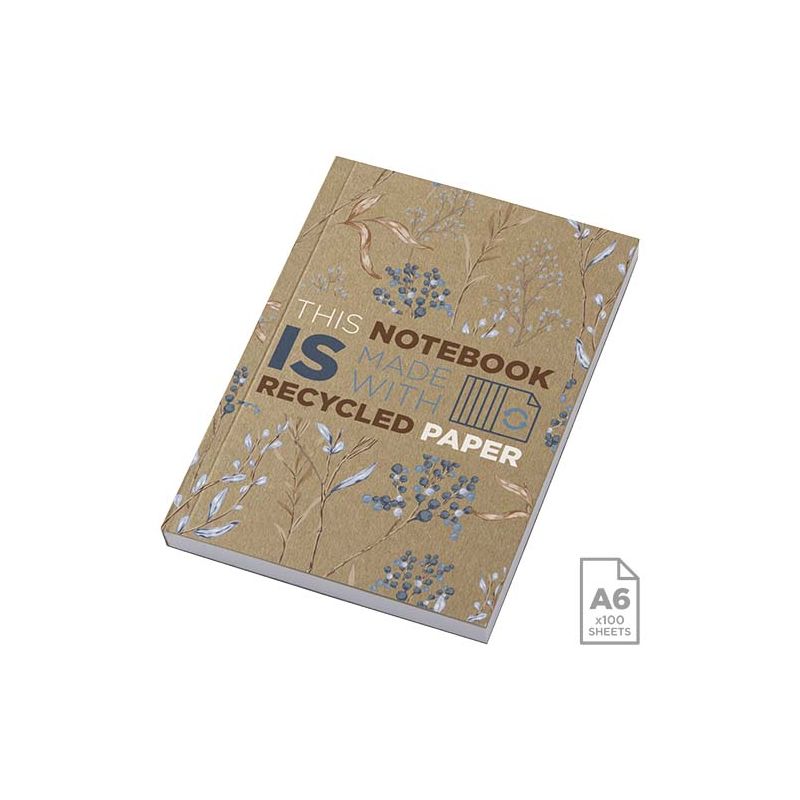 Recycled Kraft Softcover A6 Notebook - 100 Sheets "Novella Austen"