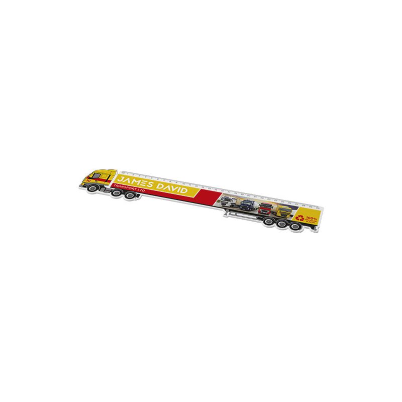 "30 cm 'Tait' recycled plastic truck-shaped ruler"