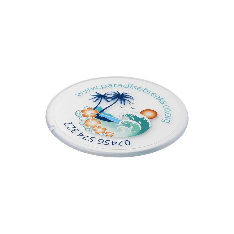 "Renzo" round plastic coaster