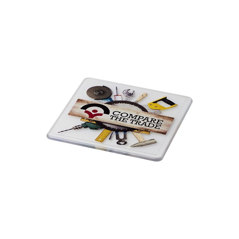 Renzo square plastic coaster