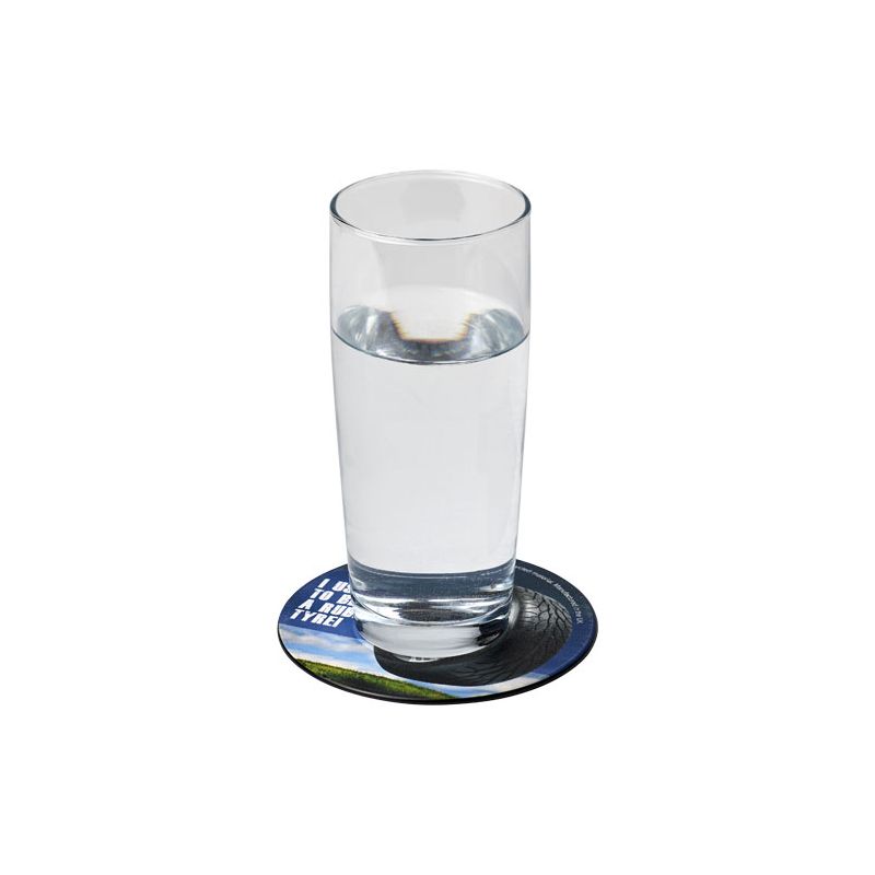 Brite-Mat® round coaster made from tyre material