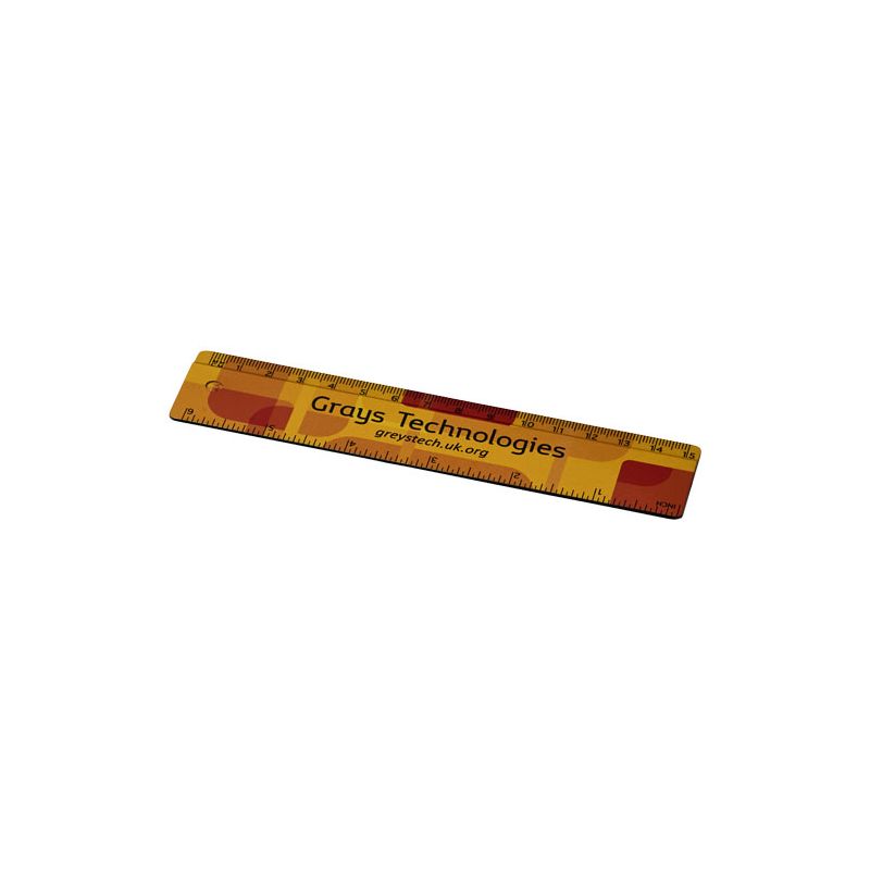 15 cm ruler with 100% recycled plastic "Terran"