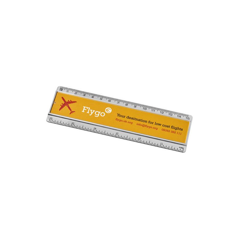 15 cm plastic ruler with inserted paper "Ellison"