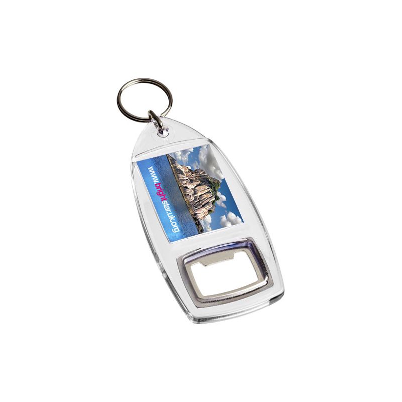 R1 keyring with "Jibe" bottle opener