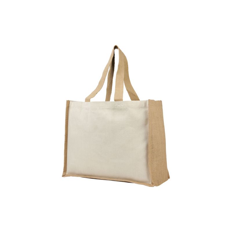 "Varai" 320 g/m² canvas and jute shopping tote bag