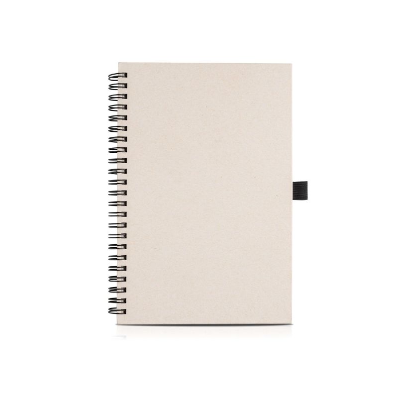 Milknote A5 ring-bound notepad made from recycled milk carton board
