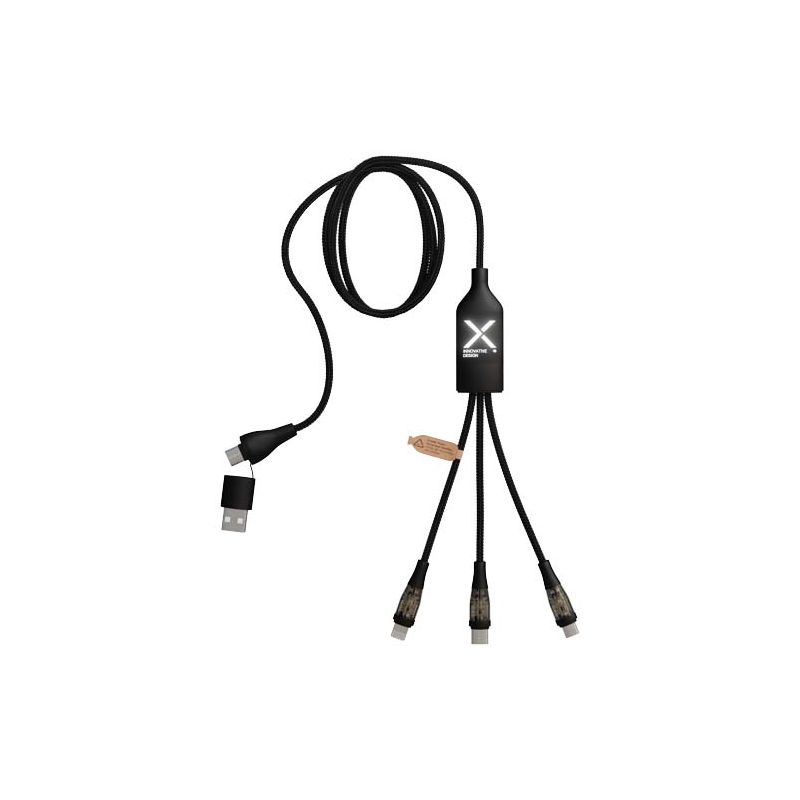 100W / 5A 5-in-1 fast charging cable with digital display "SCX.design C50"