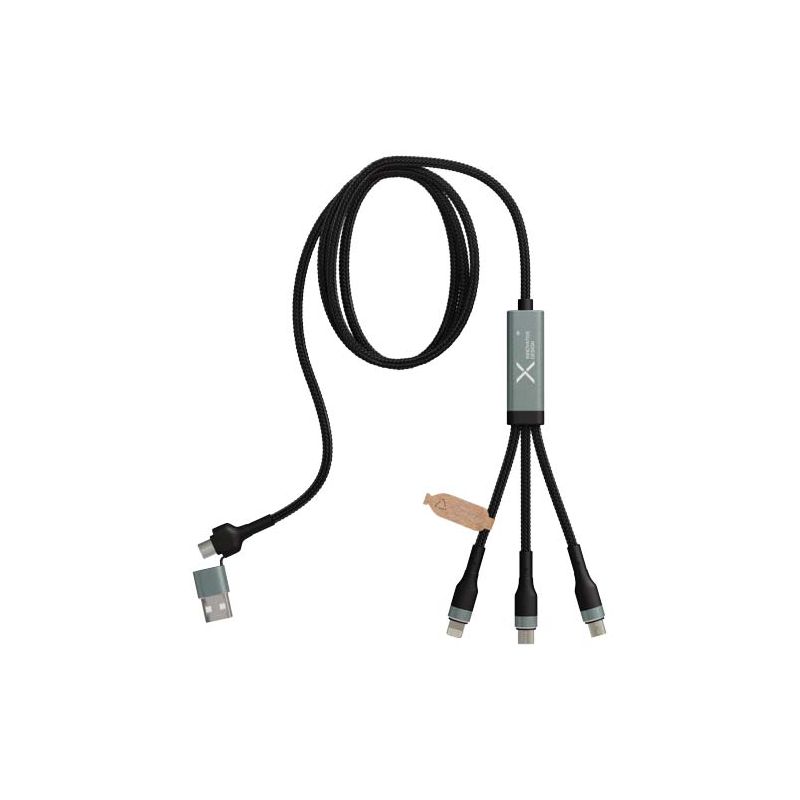 100W 5-in-1 Ultra-Fast Charging Cable RPET "SCX.design C53"