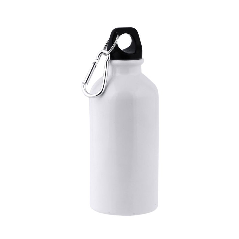 Ollaf Aluminium Bottle, 400 ml for sublimation with carabiner