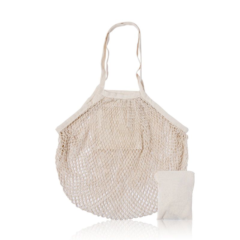 NetFoldable 100% Cotton Mesh Bag with Handles, Foldable