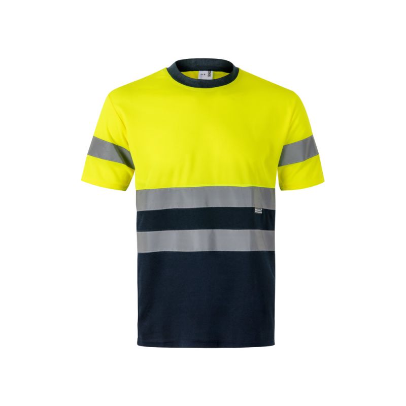 VL BRAHMA LARGE two-tone technical T-shirt, bird-eye (140g/m²), 100% polyester.