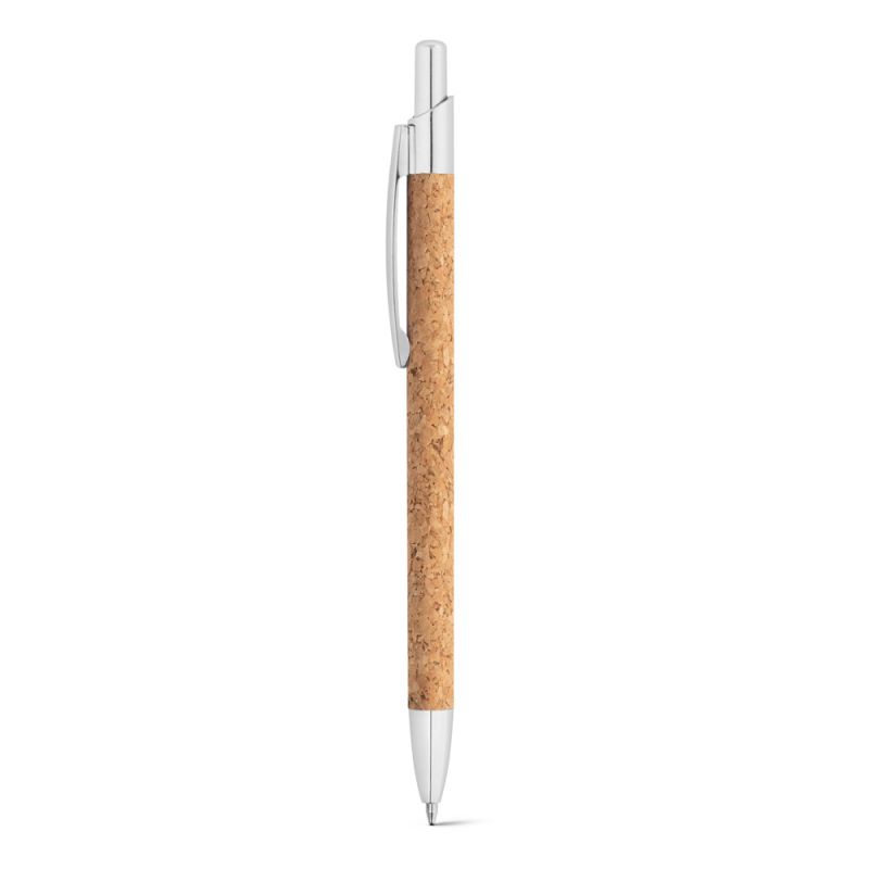 NATURA Ballpoint Pen in Cork and Aluminium with Clip