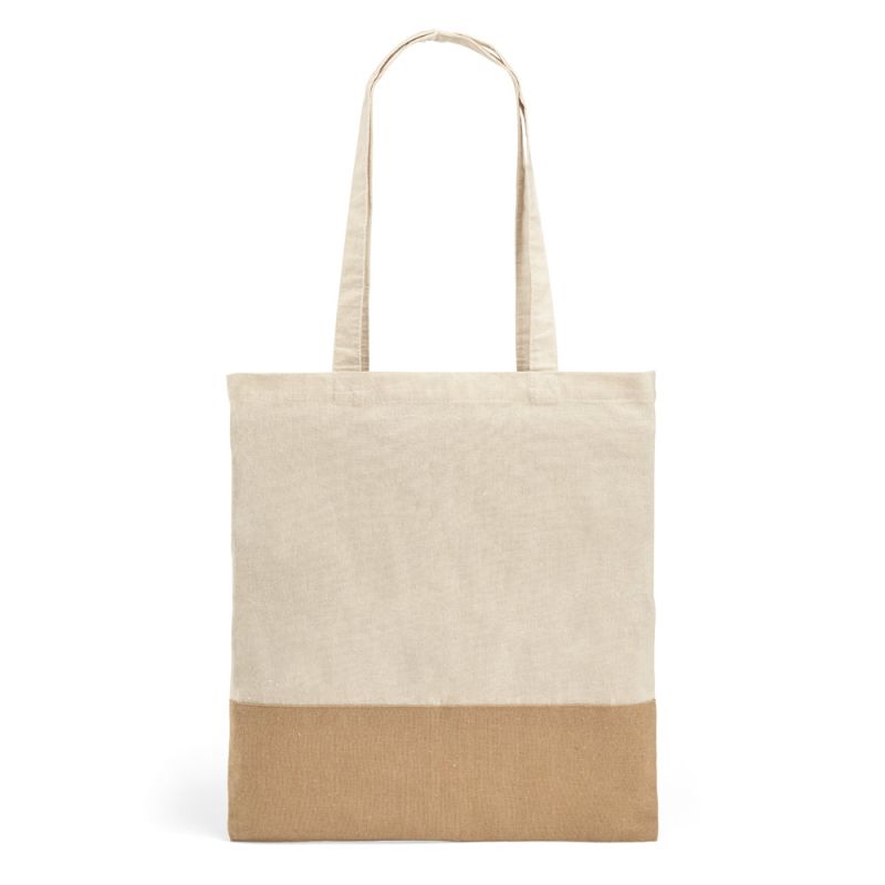 MERCAT Bag 100% cotton (160 g/m²) with jute-look details