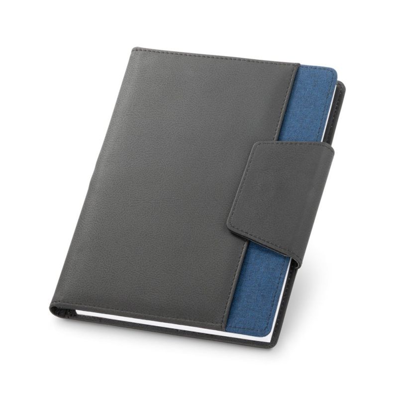 RUSSEL PU cover and polyester fabric with A5 notepad with plain pages