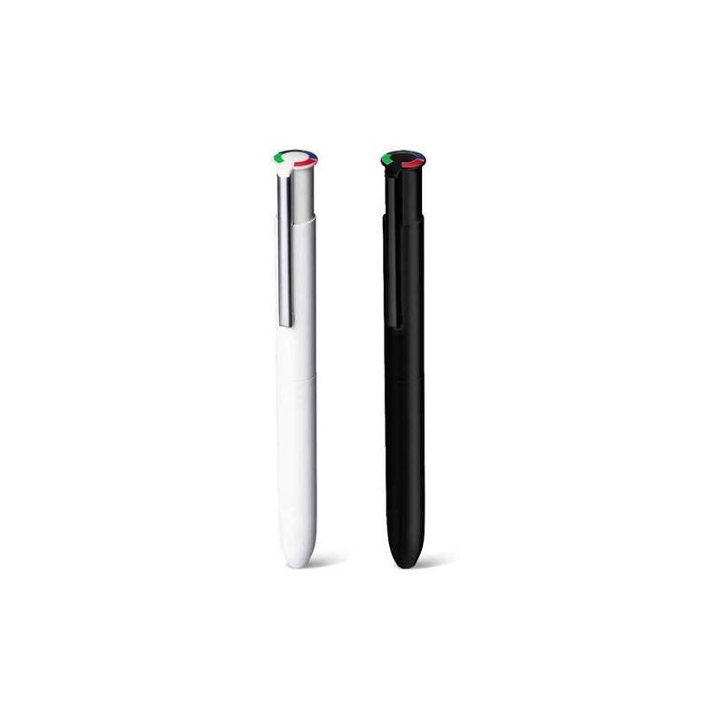 4-Colour Ballpoint Pen in Recycled Aluminium, Four-Colour Writing