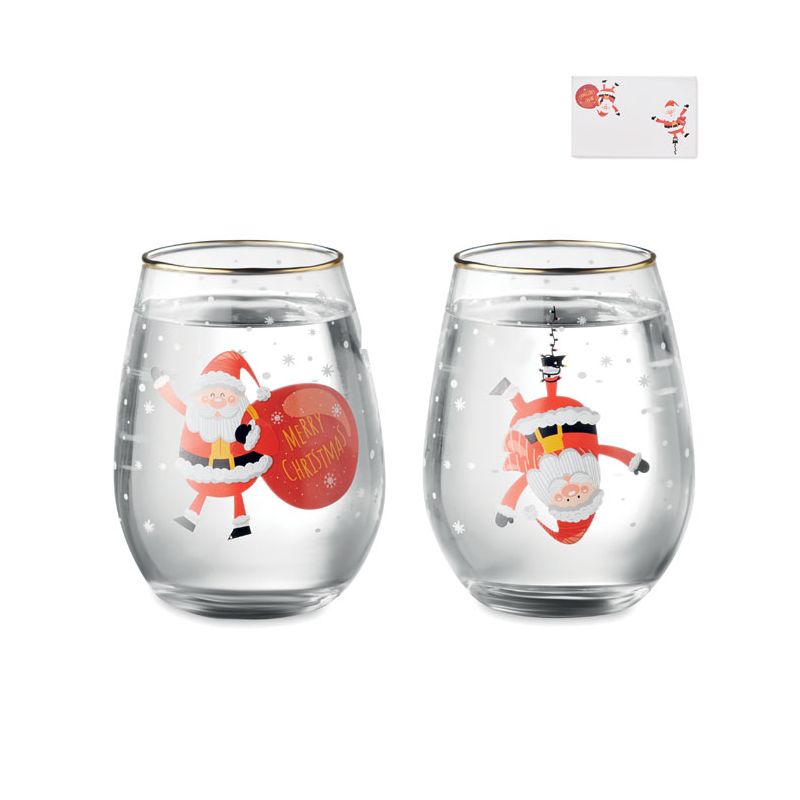Set of 2 Christmas glasses